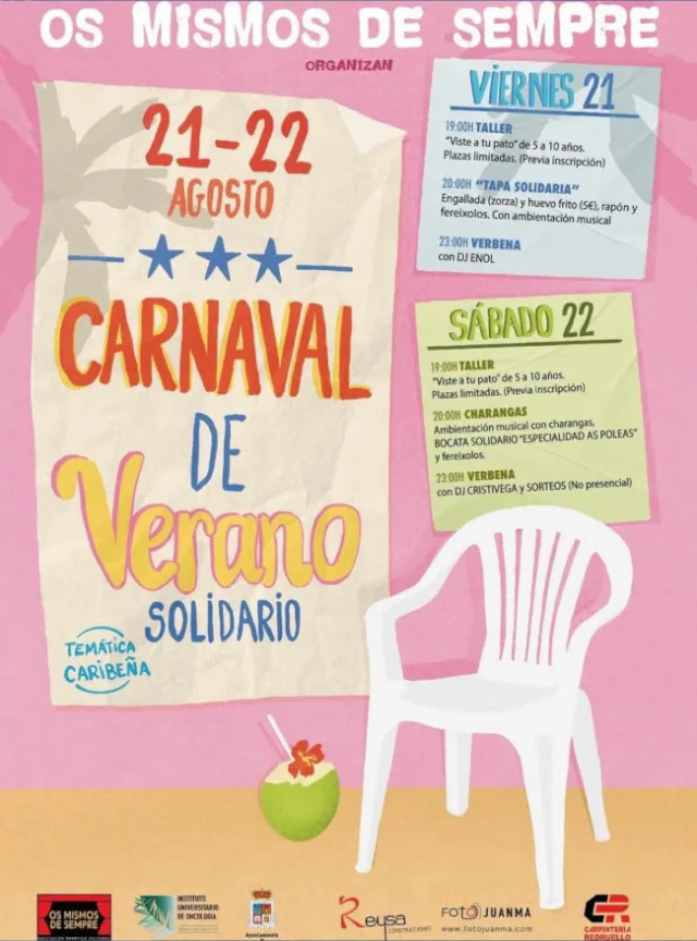 Carnaval de Verano 2026 en Tapia de Casariego con Os Mismos de Sempre