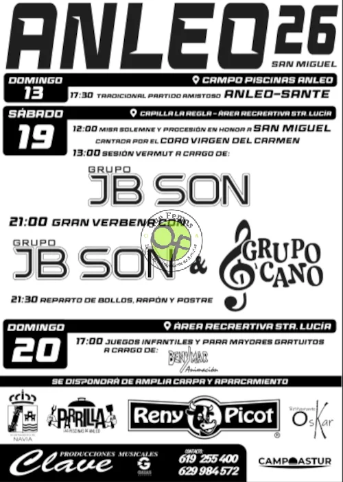 Fiestas de San Miguel 2026 en Anleo