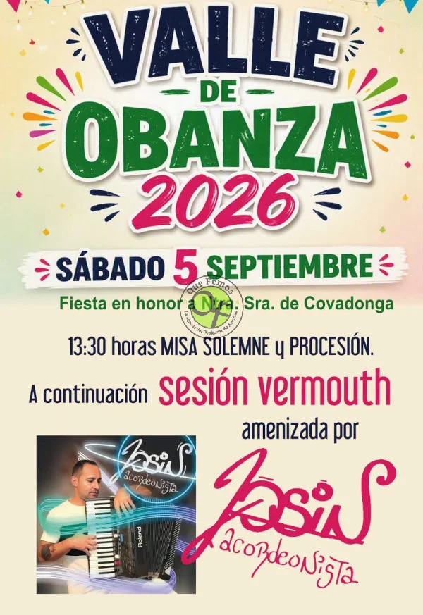 Fiesta de Nuestra Señora de Covadonga 2026 en el Valle de Obanza