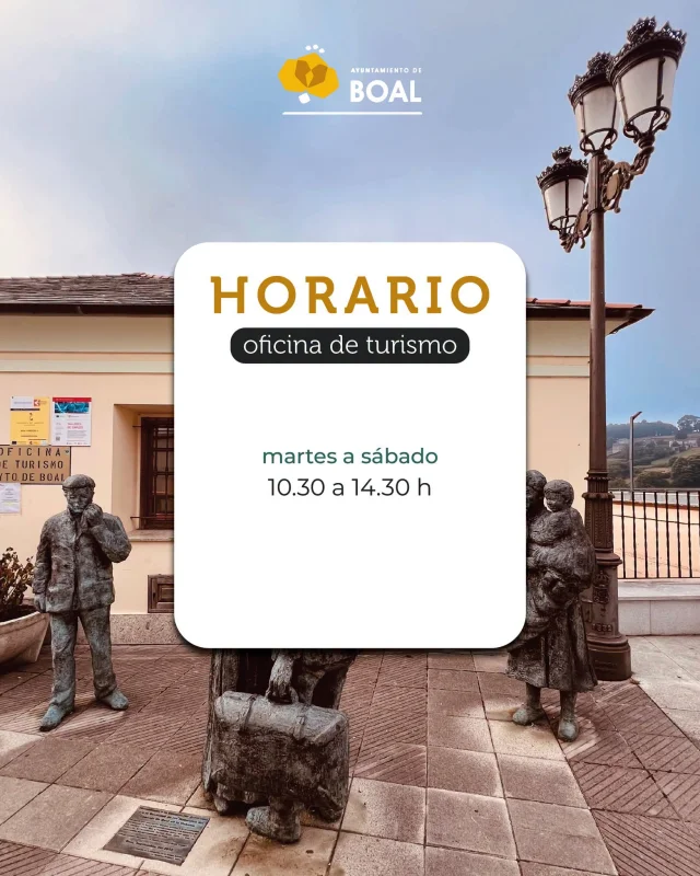 Horario de la Oficina de Turismo de Boal a partir del 9 de septiembre