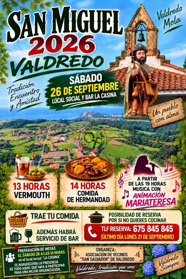 Fiestas de San Miguel 2026 en Valdredo