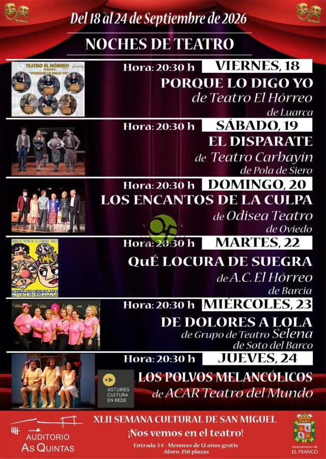 Noches de Teatro 2026 en A Caridá