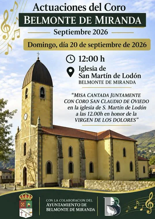 Actuación del Coro de Belmonte de Miranda en San Martín de Lodón