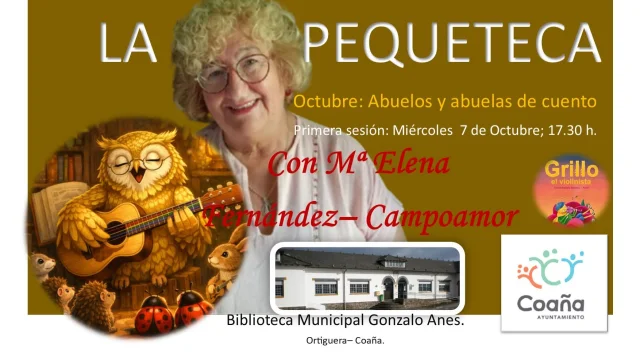 La Pequeteca de Coaña regresa en octubre con su ciclo Abuelos y Abuelas de Cuento