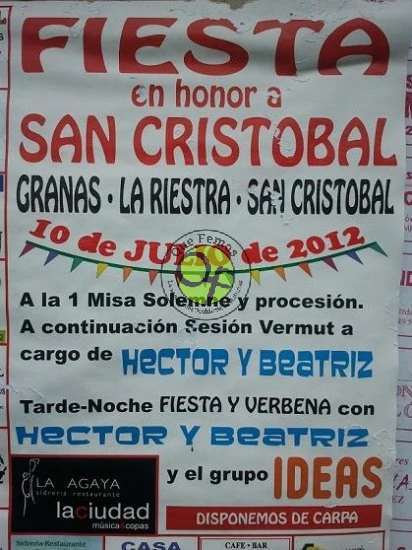 Fiestas de San Cristobal en Granas, La Riestra y San Cristobal 2012