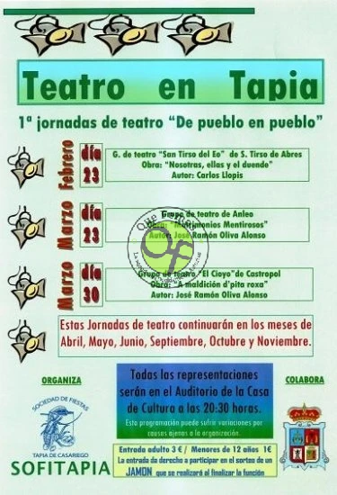 1ª Jornadas de Teatro de Tapia: 