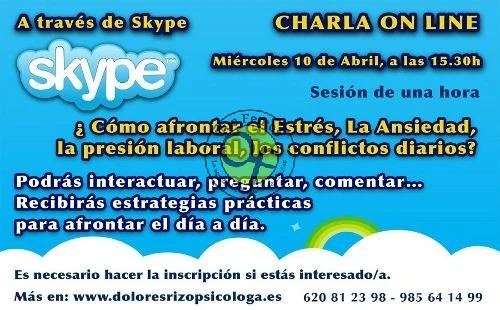 Charla en Skype sobre estrés, ansiedad, presión laboral y conflictos