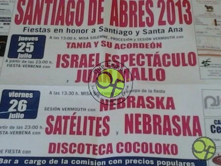 Fiestas de Santiago y Santa Ana en Santiago de Abres 2013