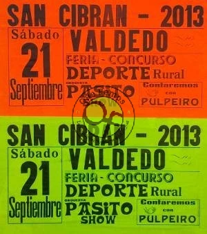 Feria y Fiesta de San Cibrán en Valdedo 2013