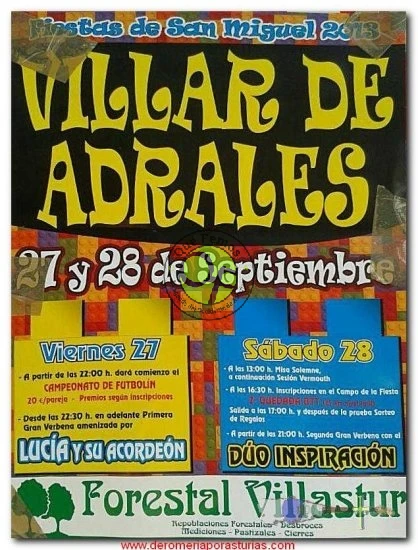 Fiestas de San Miguel 2013 en Villar de Adralés