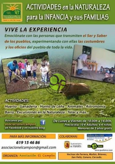 Actividades en la naturaleza para infancia y familias en Asturias