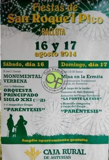 Fiestas de San Roque´l Pico 2014 en Ballota